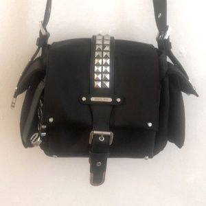 Olivia Black Satin Crossover Michael Kors Purse